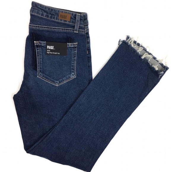 NWT PAIGE Vintage Julia Jeans with Uneven Hem - Picture 1 of 4